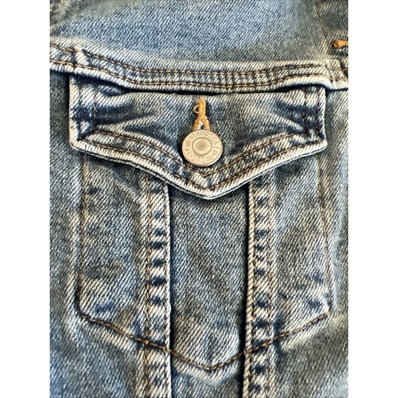 Mizzou Missouri Game Day Levi Jean Denim Jacket Football Small Hand Painted - Picture 12 of 15